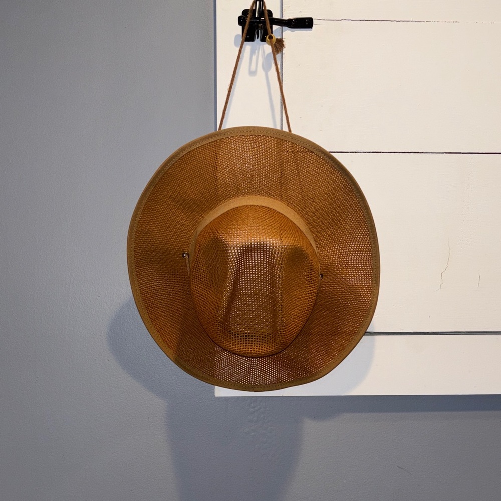 Stylish Tan Straw Hat for Men or Women